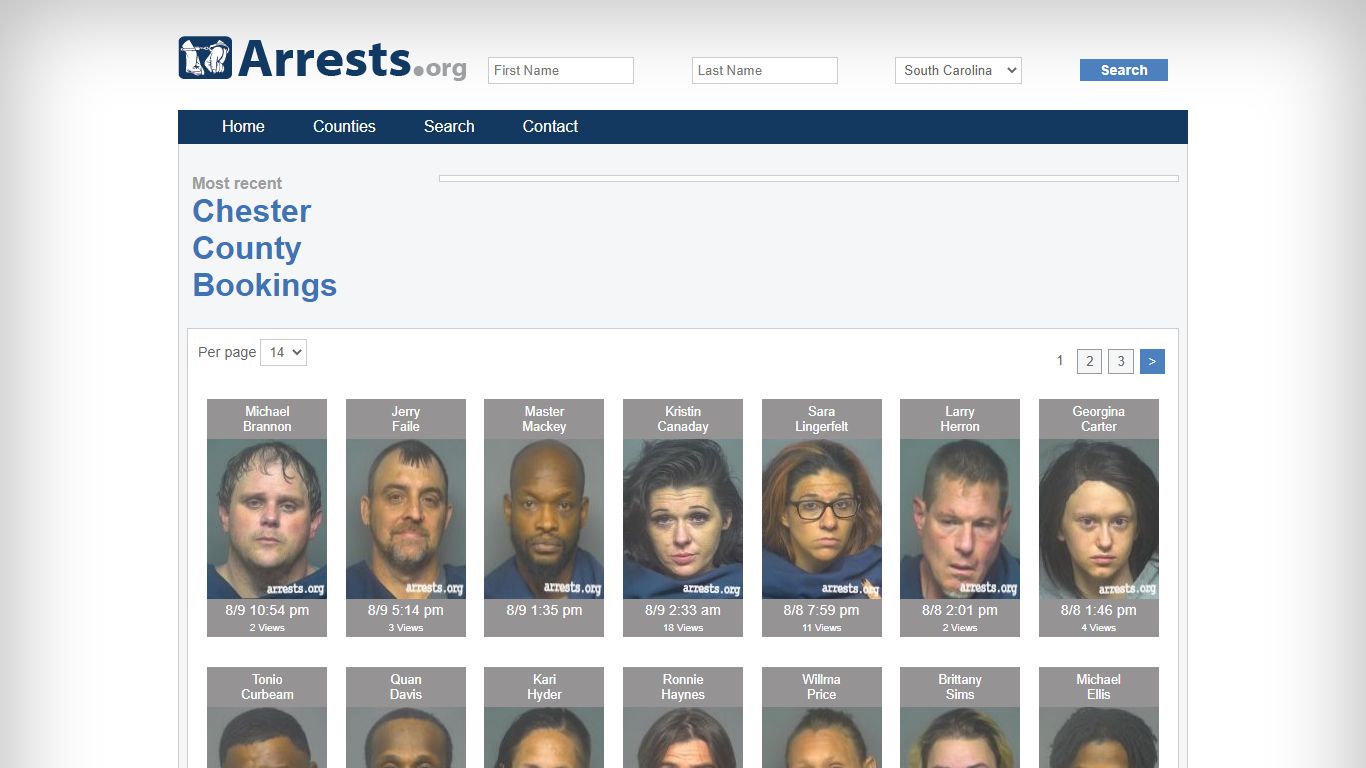 Chester County Arrests and Inmate Search