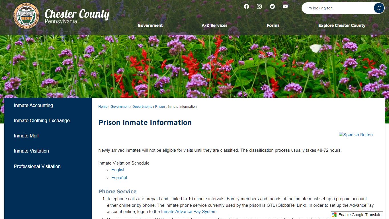 Prison Inmate Information | Chester County, PA - Official ...